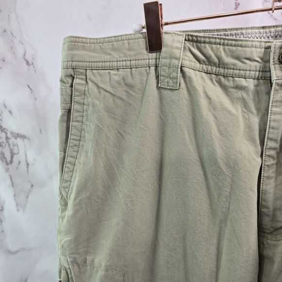 Columbia Pants Mens 40 X 30 Khaki Tan Cotton Canvas Straight Leg Twill Ripstop - Picture 2 of 11